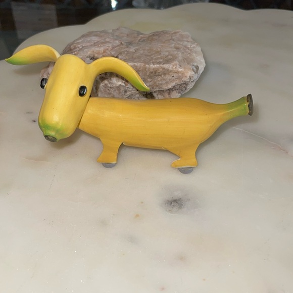 Enesco Home Grown Banana Dachshund Dog - Picture 1 of 7
